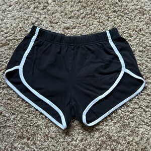 Aeropostale Classic Retro Shorts, XS, Black with White Trim
